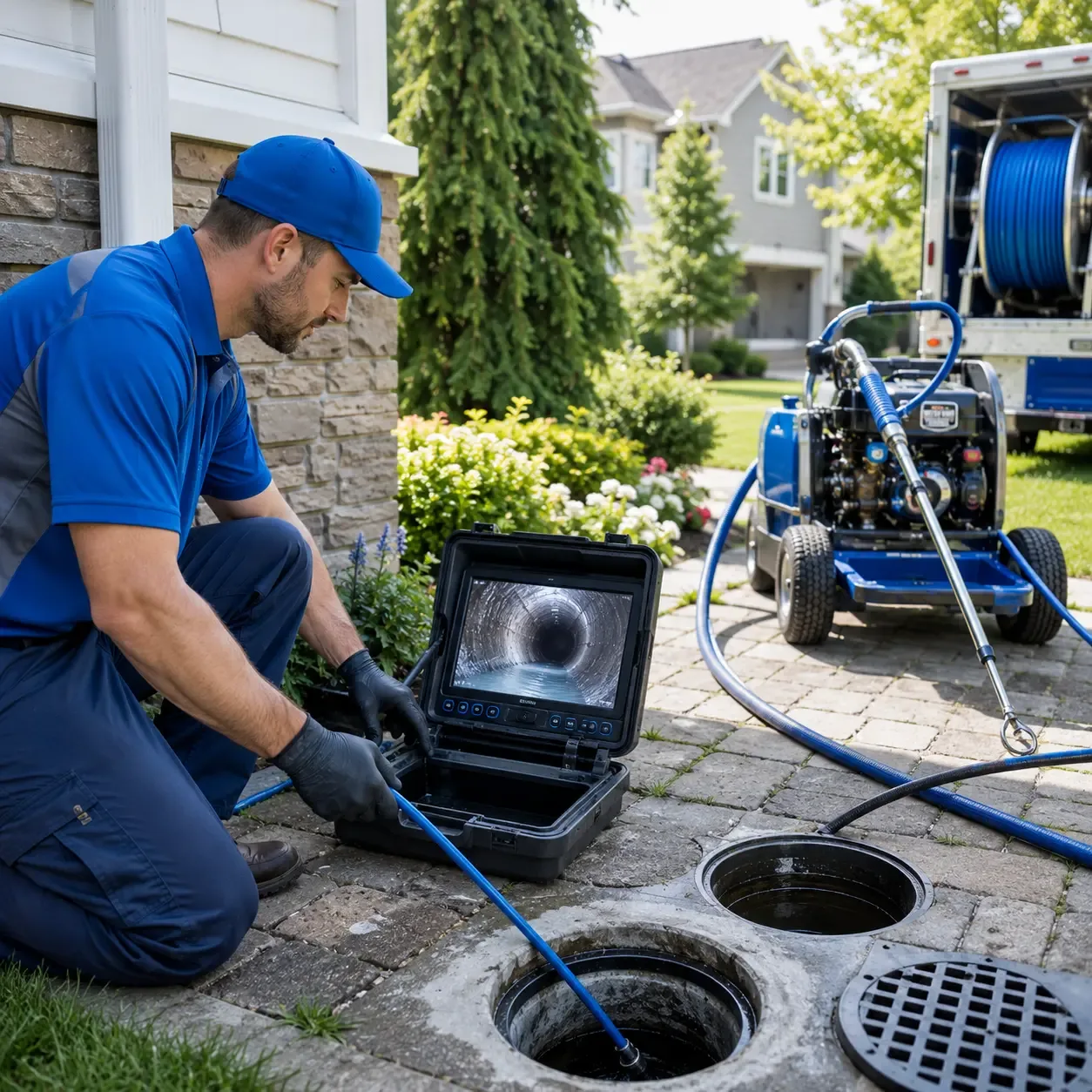 Outdoor drain cleaning professionals serving Collins, WI