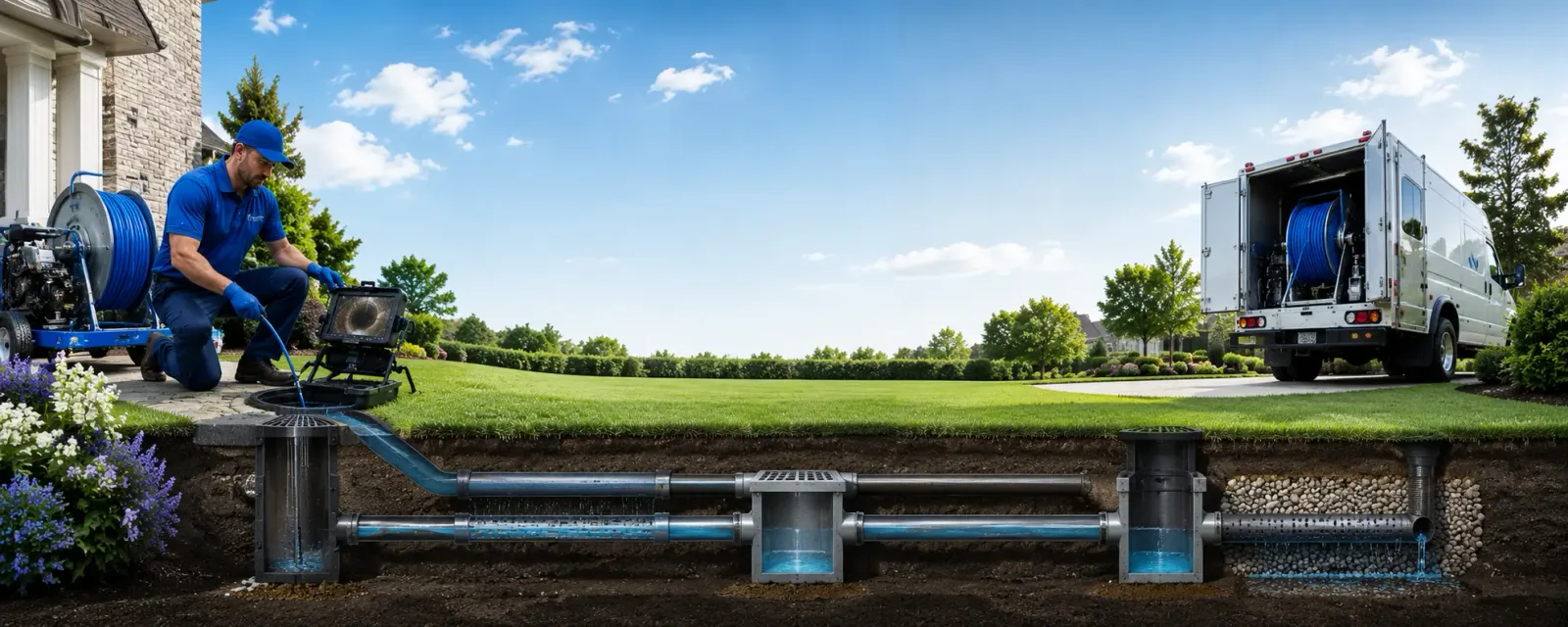 Outdoor drain cleaning information for Collins, WI